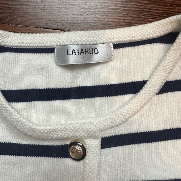 Classic Striped Sweater - Navy and White - Picture 4 of 4